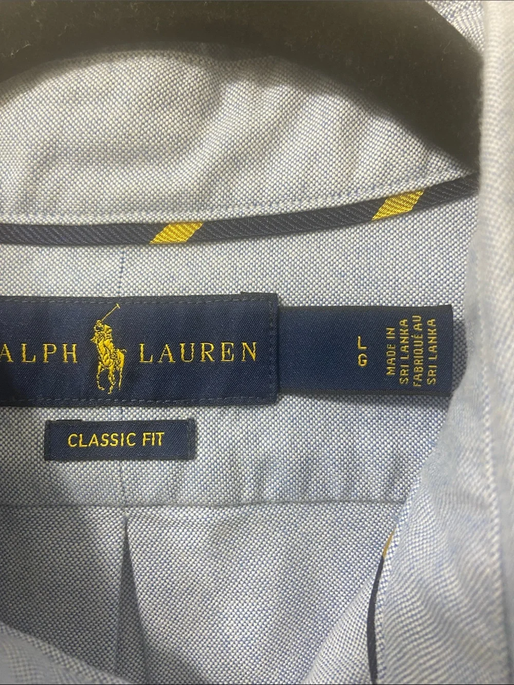 Ralph Lauren Light Blue ButtonDown Oxford Shirt with Embroidered Pennants.Size-L - Picture 12 of 14